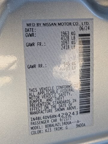 2024 Nissan Altima 2.5 SV
