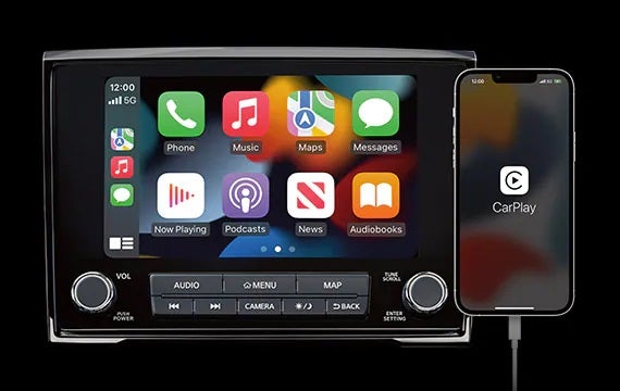 Stay connected with a standard 8" touch-screen display 2023 Nissan Titan | Natchez Nissan in Natchez MS