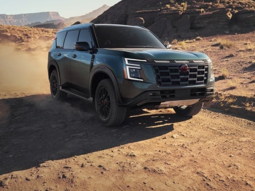 2025 Nissan Armada offroading on a dirt path